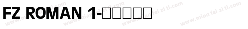 FZ ROMAN 1字体转换